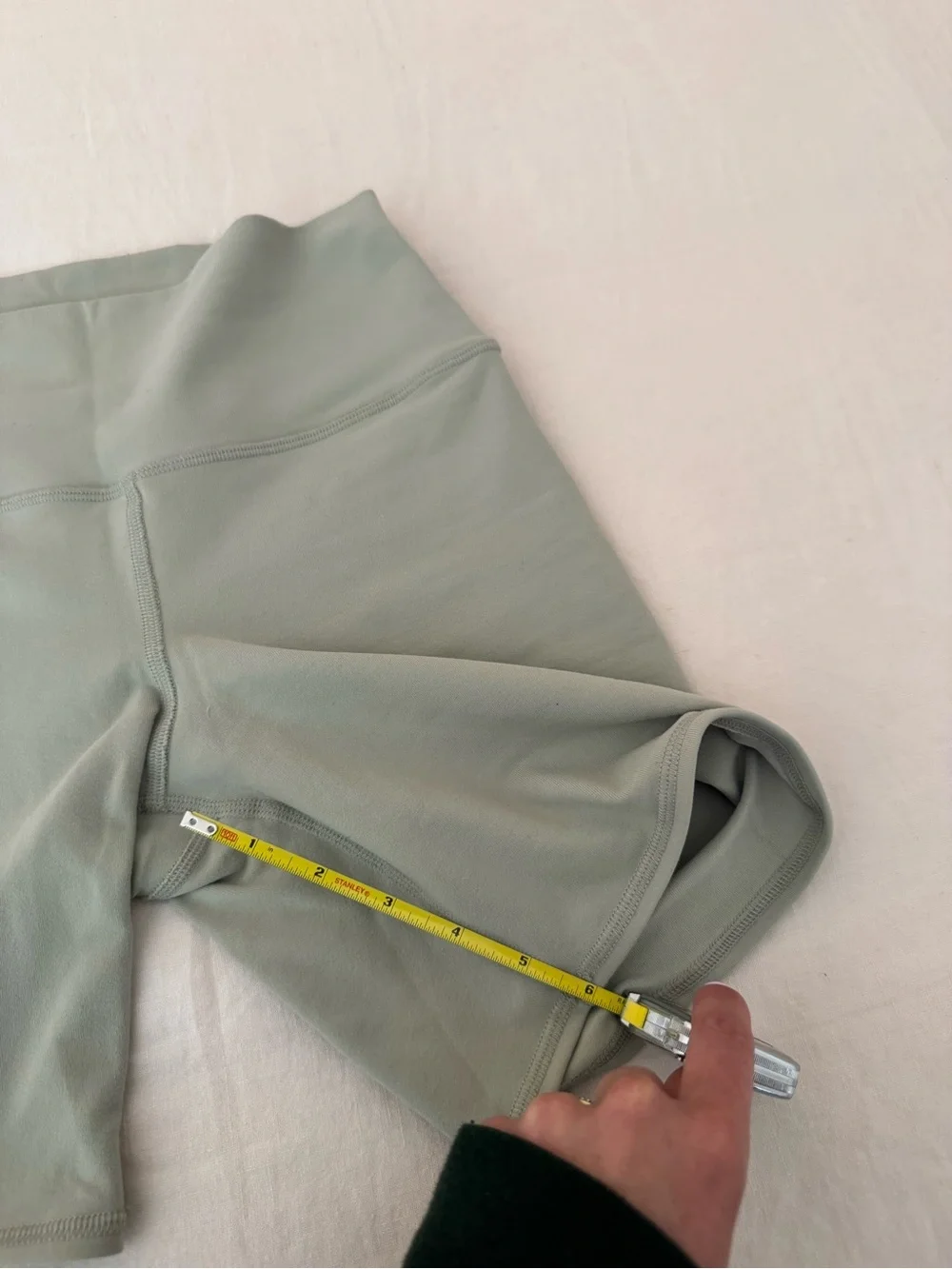 ALO Yoga High-Rise Sage Green Bike Shorts